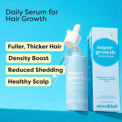 Hair Growth Serum by [Brand Name] - Water-Based Scalp Treatment with Caffeine & Peptides | Promotes Thicker, Fuller Hair for Men & Women - 2 fl oz
