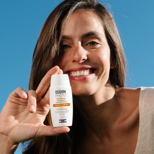 ISDIN Eryfotona Actinica SPF 50+ | Mineral Sunscreen for Face with Zinc Oxide | No White Cast, Sensitive Skin Safe