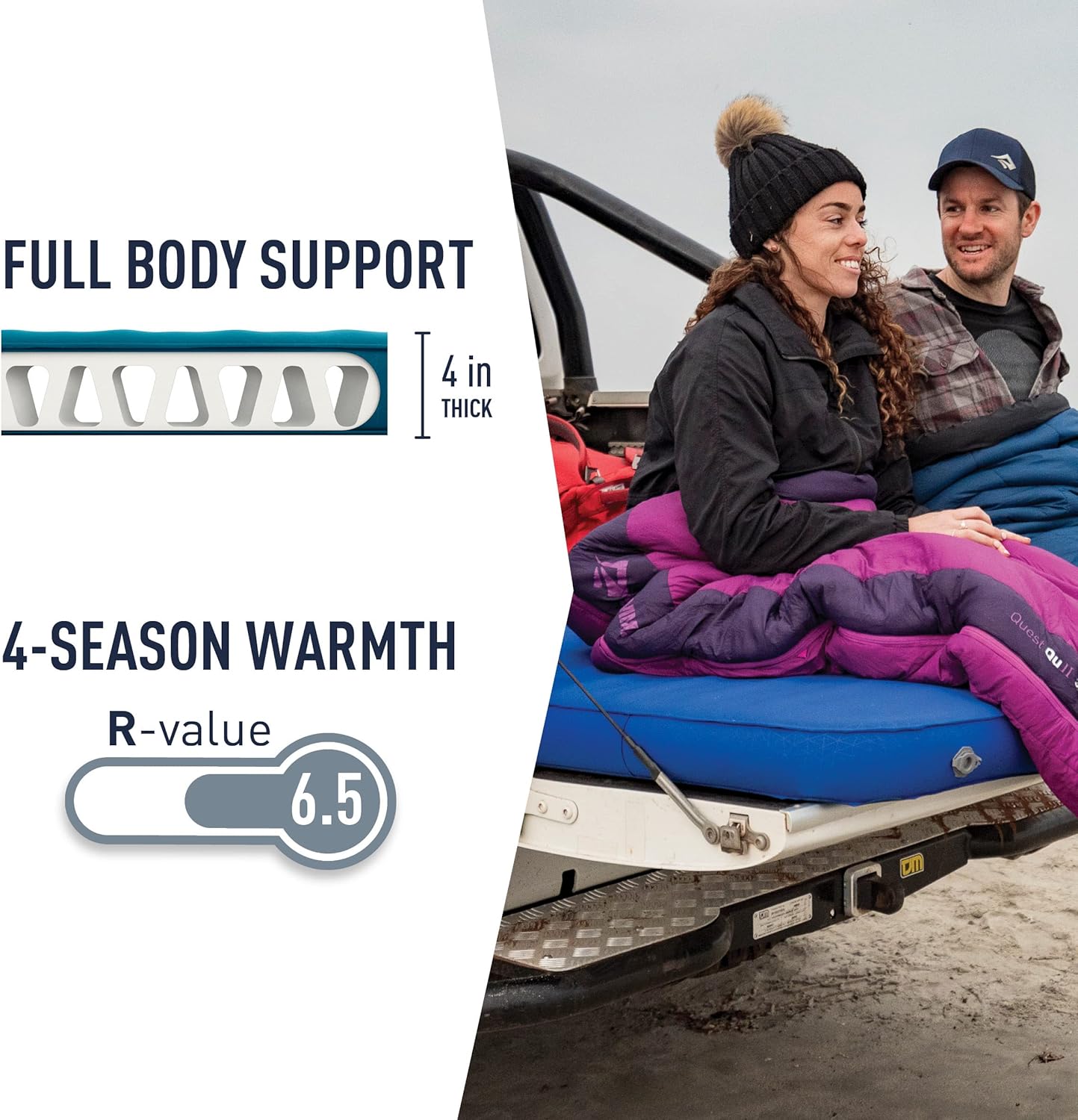 Sea to Summit Comfort Deluxe Double Sleeping Pad - Self-Inflating Foam in Byron Blue