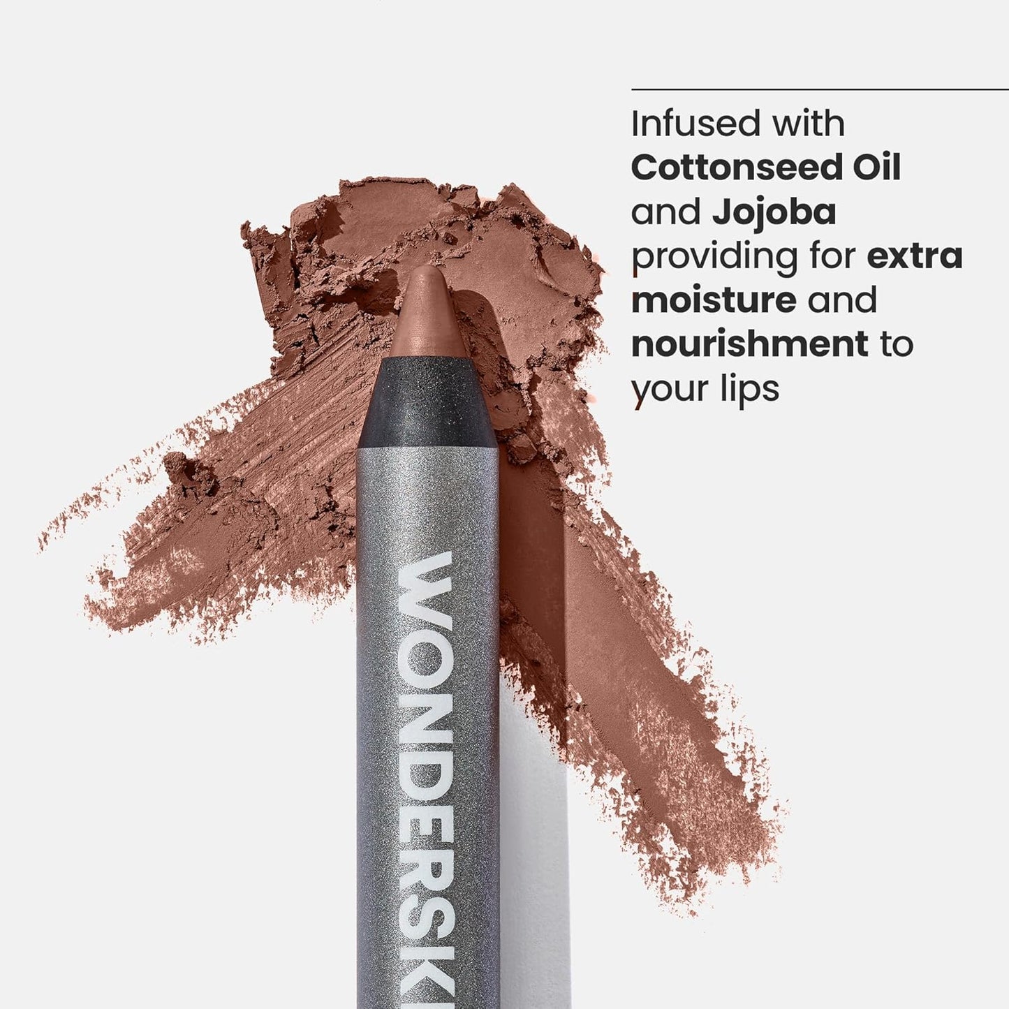 Wonderskin Lipliner Pencil - Waterproof & Transfer-Proof Long-Lasting Nude Lip Liner (Walnut)