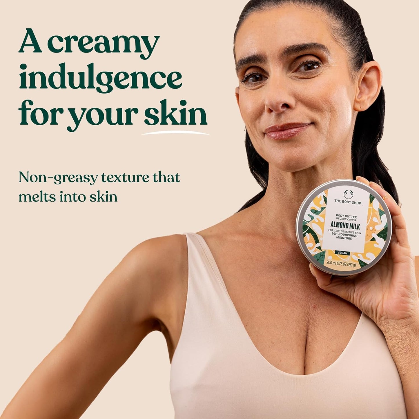 The Body Shop Almond Milk Collection Gift Set | 4-Piece Vegan Shower Cream, Body Butter & Balm