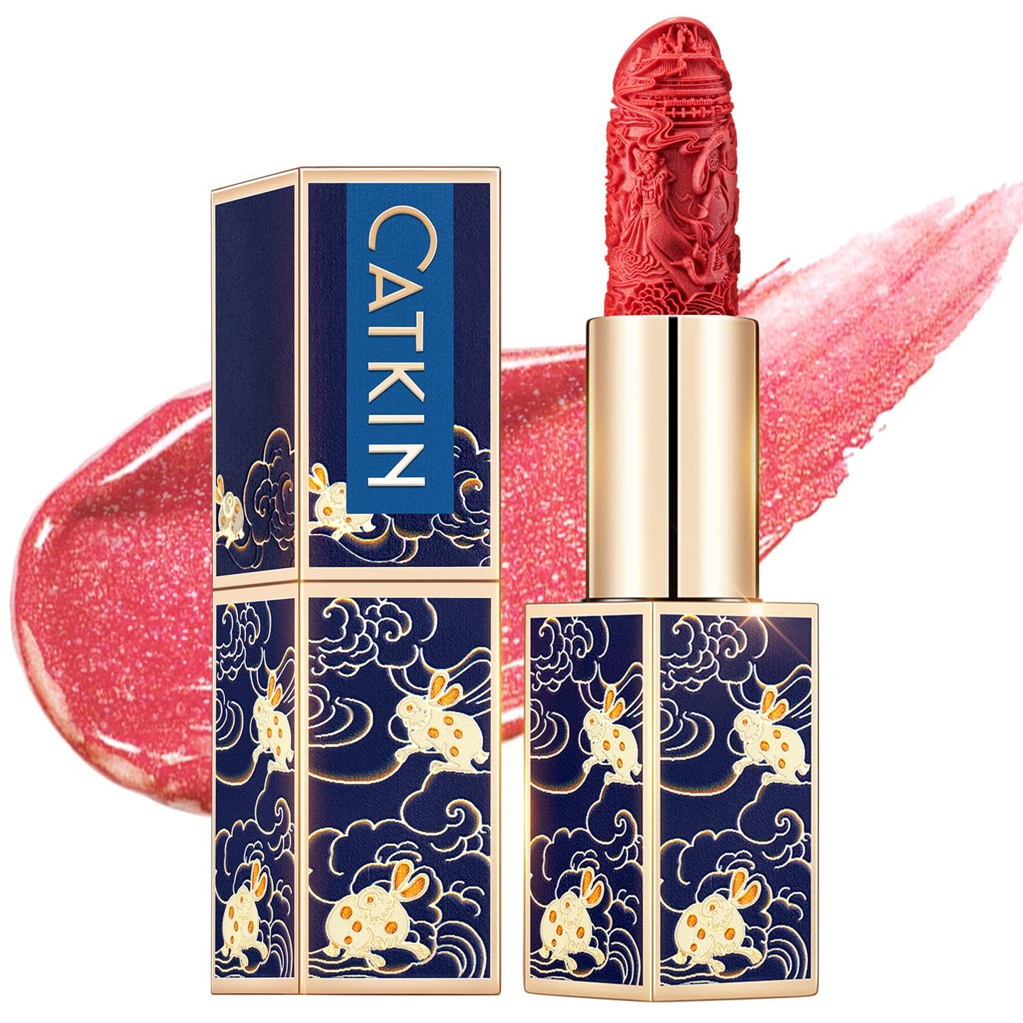 Catkin Rouge Matte Lipstick, Waterproof Long Lasting Satin Moisturizing Smooth Soft 0.13 Ounce-Chinese Style (C.133)