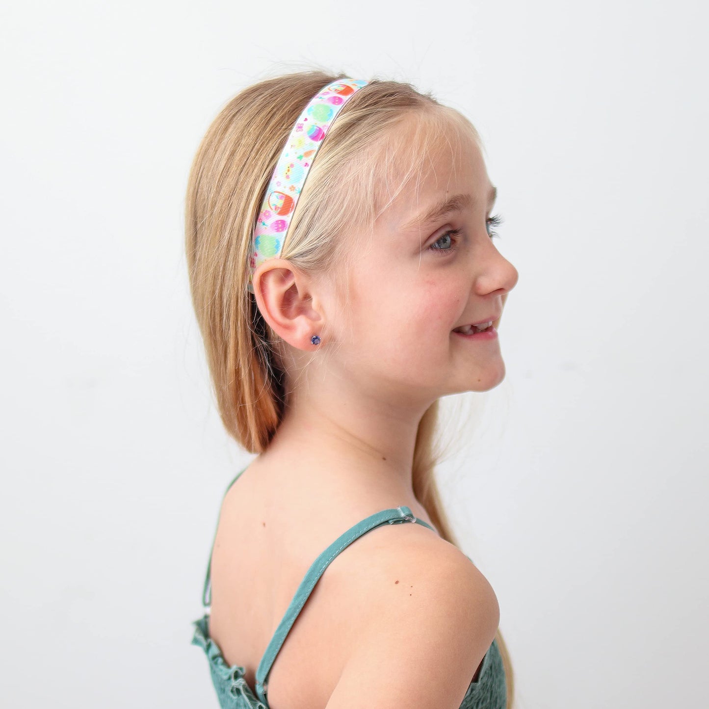 FROG SAC 4 Easter Headbands for Girls, Adjustable No Slip Hair Bands, Thin Headband for Girl Hair Accessories, Easter Basket Stuffers Fillers for Kids