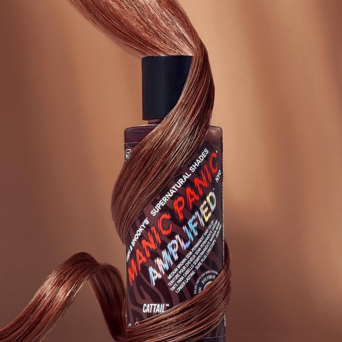 MANIC PANIC Cattail Medium Brown Hair Dye - Supernatural - Semi Permanent Mid-toned Chocolate Brown Hair Color For Women And Men - Vegan, PPD & Ammonia Free (4oz)