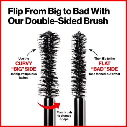 Revlon Mascara, So Fierce Big Bad Lash Eye Makeup, Volumizing, Lasts up to 24 Hours, No Clump, Smudge-Proof, Flake-Free, 761 Black, 0.34 fl oz