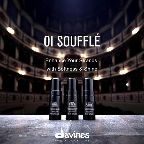 Davines OI Soufflé - Silkening Bodifying Foam for Fine to Medium Hair | Volume, Shine & Heat Protection - 4.23 Fl Oz