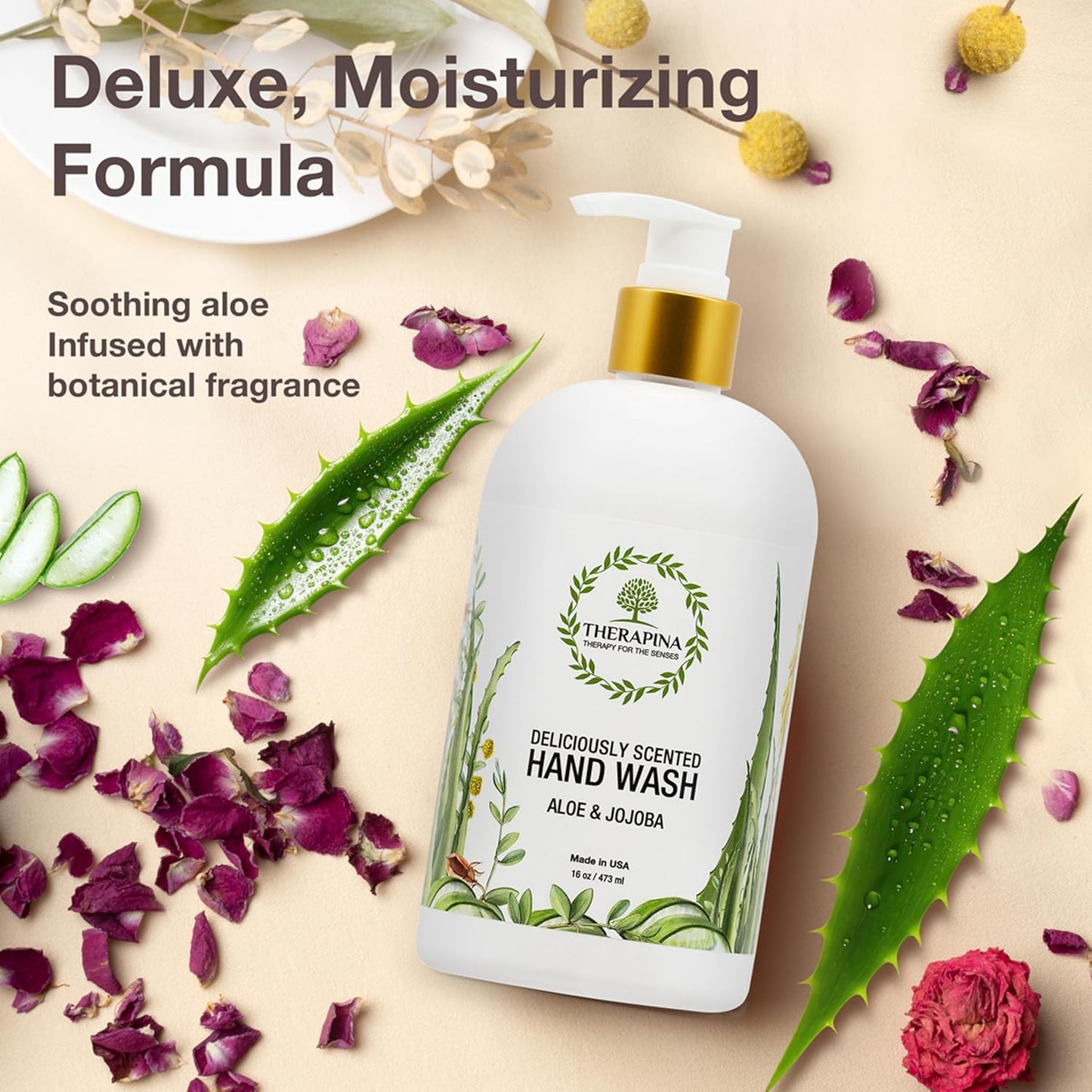 Skiennix Aromatherapy Luxury Liquid Hand Soap - Vegan & Moisturizing with Aloe Vera & Botanical Oils | 16 Oz.