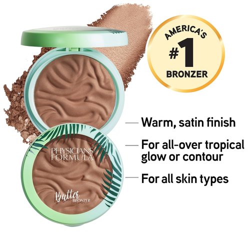 Physicians Formula Murumuru Butter Bronzer - Nourishing Moisturizing Formula for Silky Glow | Deep Bronzer, Vegan & Cruelty-Free