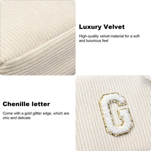 Birthday Gifts for Women Personalized Mini Makeup Bag Cosmetic Bag Travel Toiletry Bag Gifts for Girlfriend Bridal Shower Preppy Stuff for Teen Girls 15 14 13 Year Old Girl Gifts (Letter C, Beige)
