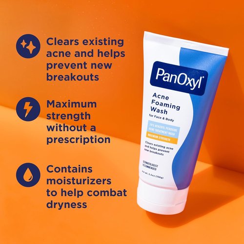 PanOxyl Acne Foaming Wash & PM Overnight Spot Patches - 10% Benzoyl Peroxide Duo Bundle