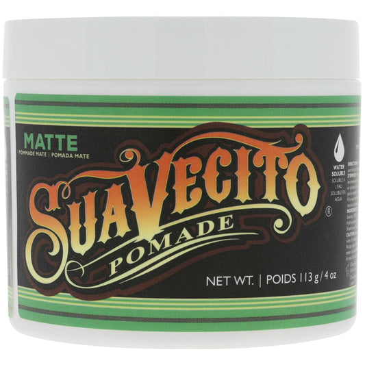 Suavecito Pomade - Matte Hair Pomade for Men | Medium Hold, 4 oz - Natural Texture Styling Paste