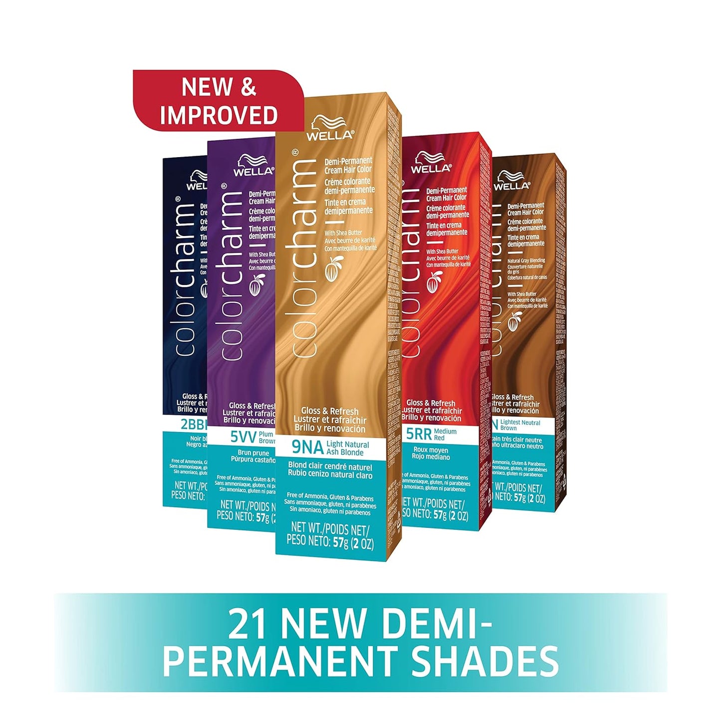 WELLA ColorCharm Demi-Permanent Hair Color | Glossy Gray Coverage, 9CB Light Beige Blonde + 10 Vol Developer