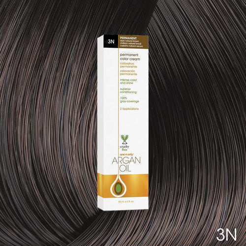 One N' Only Demi Permanent Hair Color - Argan Oil Infused Dye for Rich Gray Coverage - 3N Dark Natural Brown (3 oz)