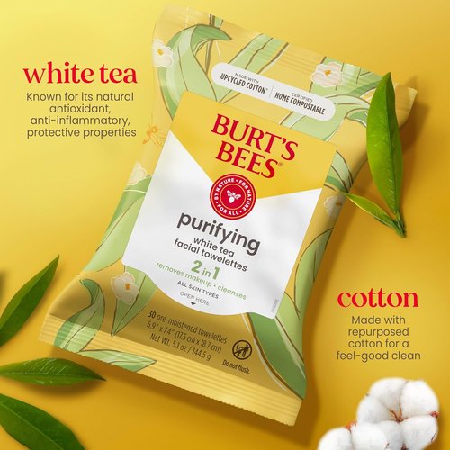 Burt's Bees Face Wipes - Hydrating Makeup Remover for All Skin Types | 30 Ct. (3-Pack)