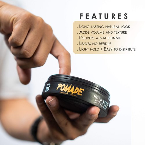 L3 Level 3 Pomade - Improves Hair Strength and Volume Long-Lasting Hold