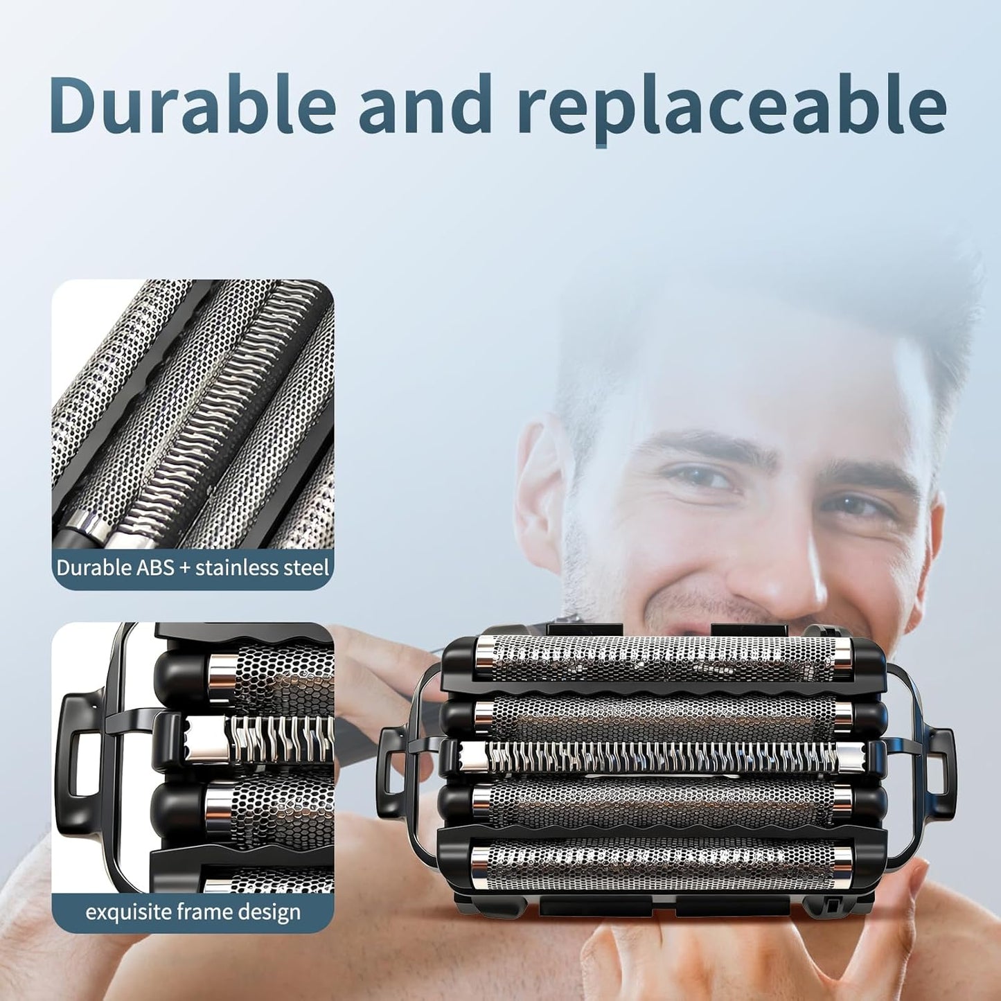 Skiennix 5-Blade Replacement Foil Head - Compatible Cutter Blade Set for ES9032, ES9034, ES9036, ES9038 Electric Shavers