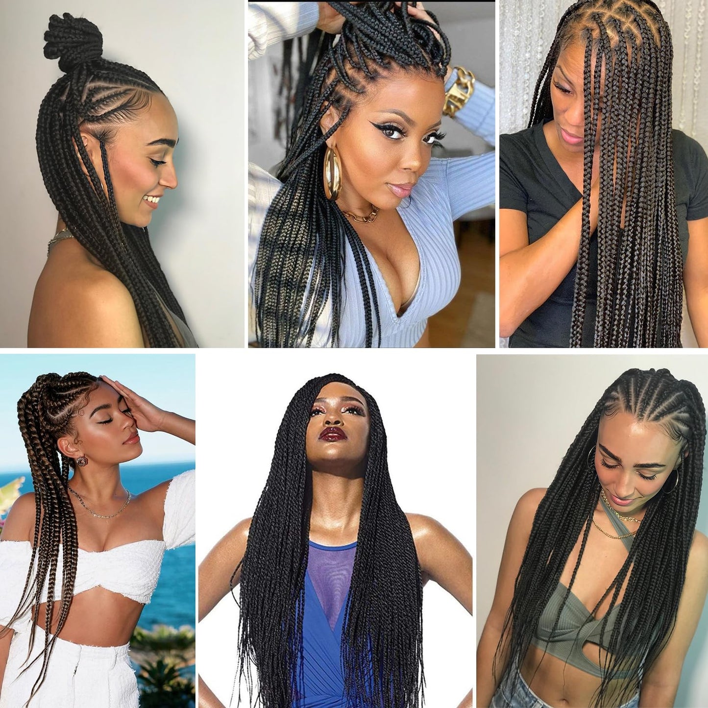 Coriario Black Braiding Hair Pre Stretched 26inch 6 Packs Prestretched Braiding Hair Long Straight Braiding Hair Soft Yaki Synthetic Braids Hair Extensions(1B Braiding Hair)