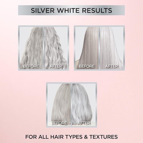 L’Oreal Paris Le Color Gloss - In-Shower Toning Gloss & Deep Conditioner for Gray Hair | Silver White, 1 Kit