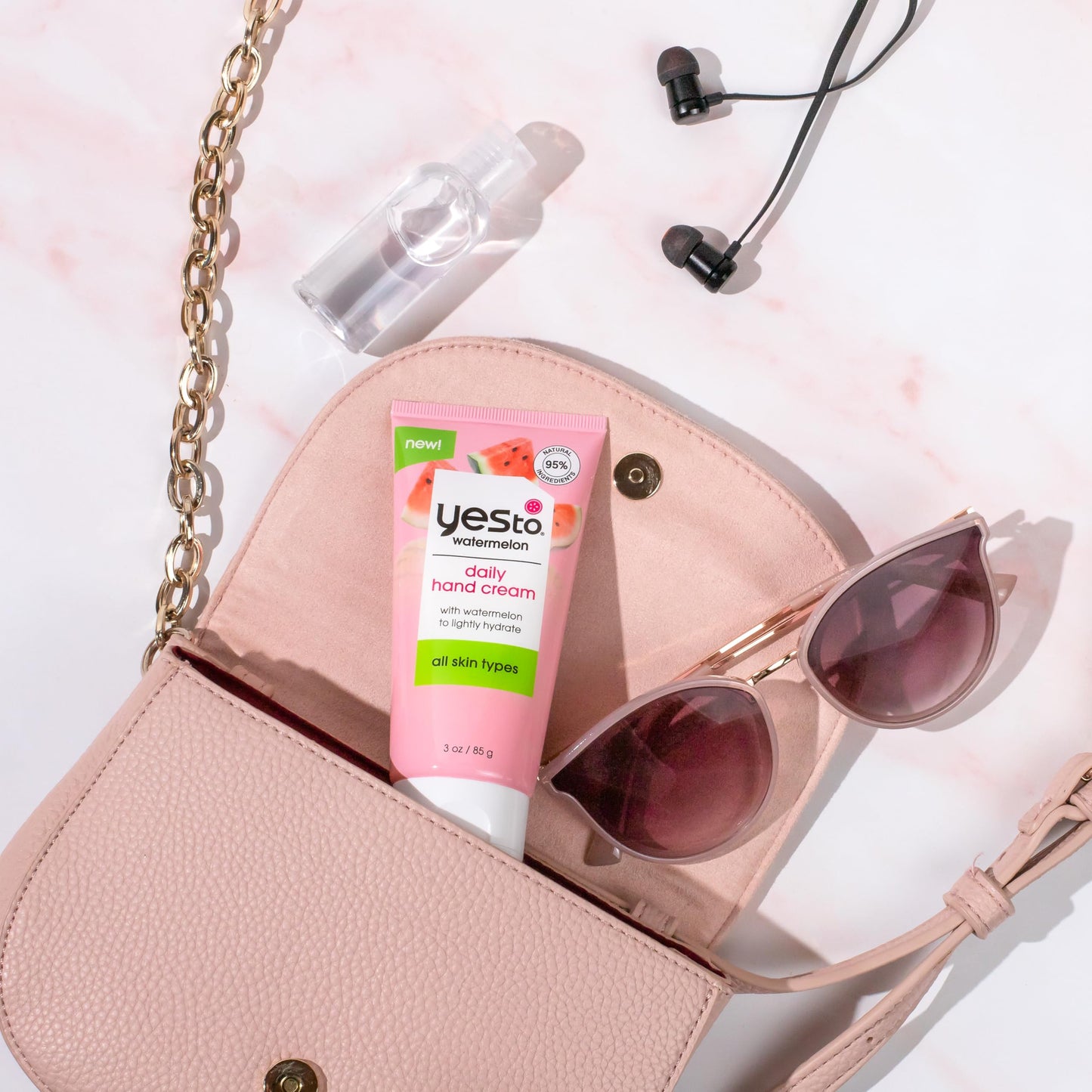 Yes To Watermelon Skincare Essentials Set – Face Wipes, Hand Cream, Lip Balm, Hydrating Moisturizer,