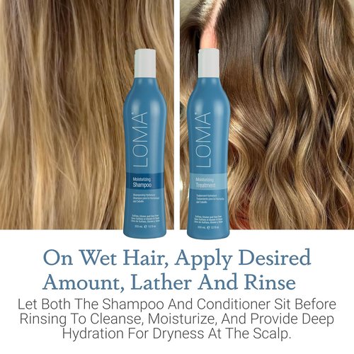 Loma Hair Care Moisturizing Shampoo & Treatment Duo | Nourishing Formula for Healthy Hair