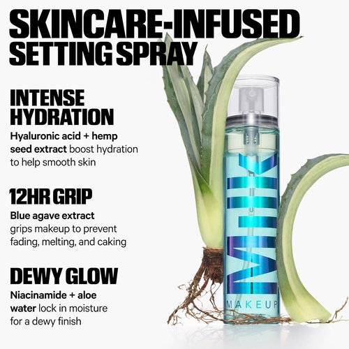 Milk Makeup Hydro Grip Set + Refresh Spray - Hydrating Facial Mist with Hyaluronic Acid for Long-Lasting Dewy Skin