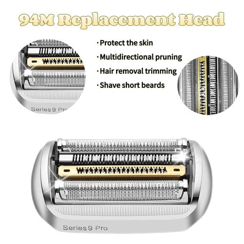 Braun Series 9 Pro Replacement Electric Shaver Blade - Compatible with Series 9 Razors | Silver, 1 Pack