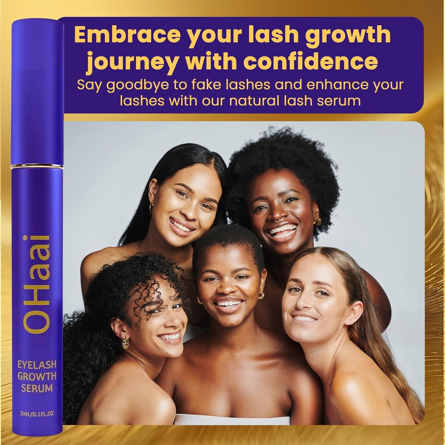 Skiennix Eyelash Growth Serum - Prostaglandin-Free Formula for Thicker, Longer Lashes | Vegan & Cruelty-Free, 3ml