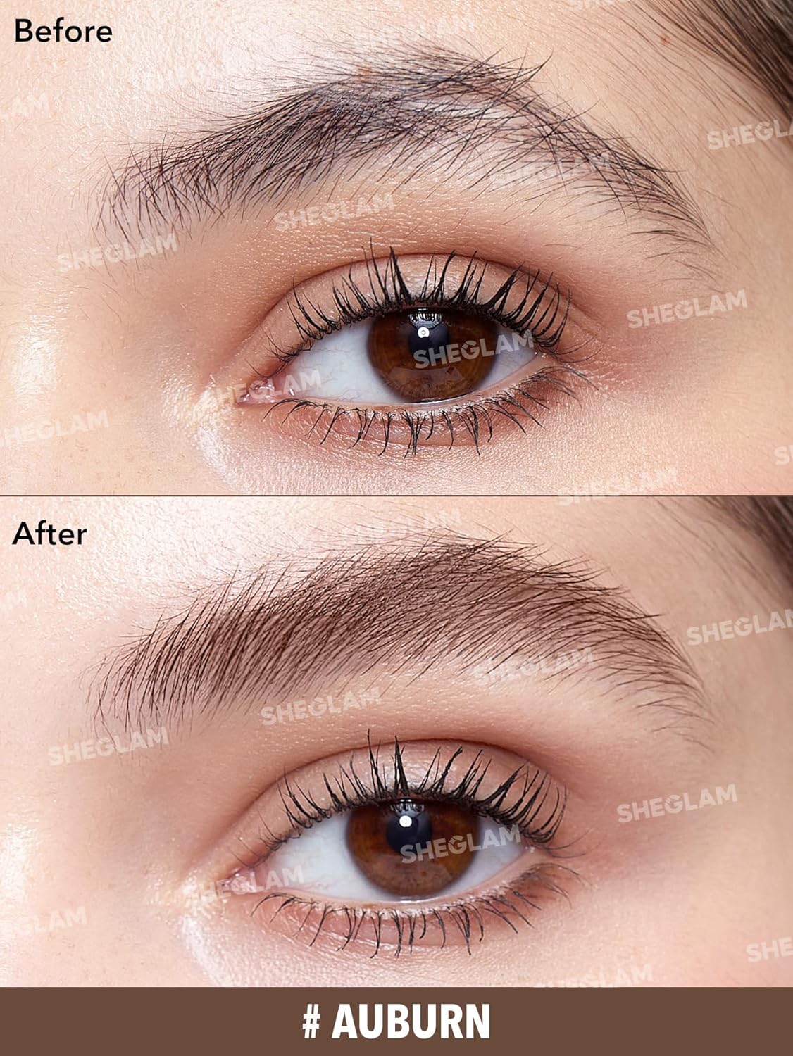 SHEGLAM Tinted Brow Gel - Volumizing & Buildable Formula for Full, Gorgeous Brows | Auburn