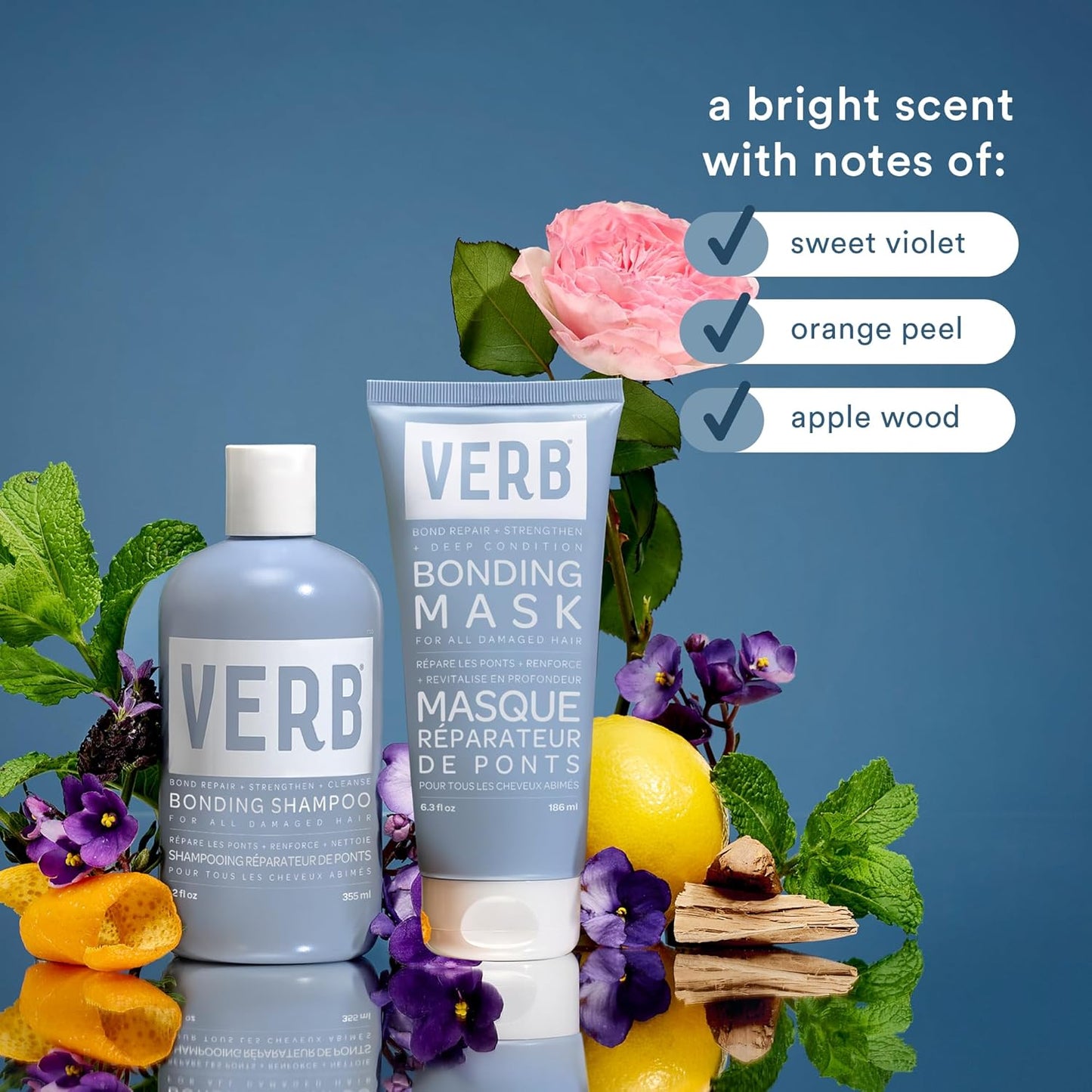 VERB Bonding Shampoo - Strengthens Hair & Repairs Damage | 12 oz Bottle