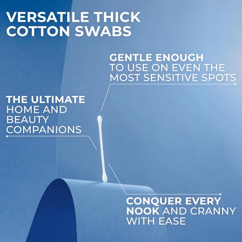 Q-tips Cotton Swabs - 500 Count Pack of 2 | Ultra Soft and Gentle for All Uses