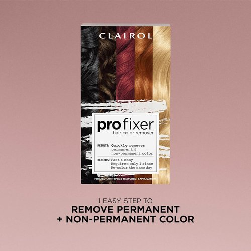 Clairol Pro Fixer Hair Color Remover Kit - Effortlessly Remove Permanent & Non-Permanent Color | Quick Rinse Solution