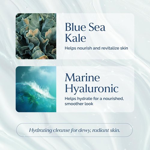 Regine Switzerland Hyaluronic Gel Facial Cleanser - Hydrating & Clarifying with Blue Sea Kale - Vegan, 8 fl oz