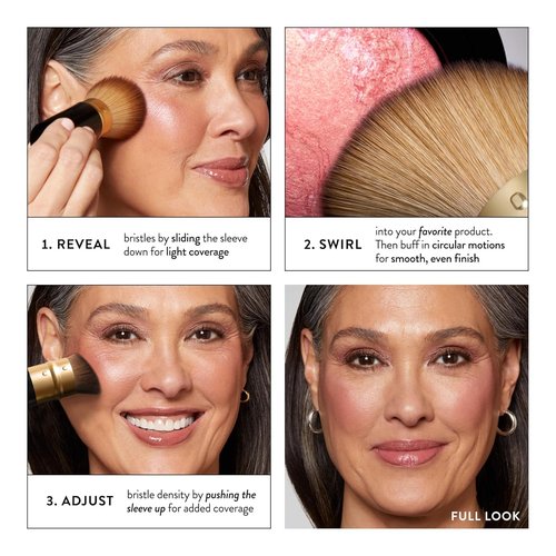 Laura Geller New York Retractable Angled Kabuki Brush - Professional, Cruelty-Free Makeup Tool