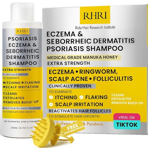 Rida Hair Research Institute Psoriasis Shampoo - Itchy Scalp Treatment with Manuka Honey | Eczema & Dermatitis Relief