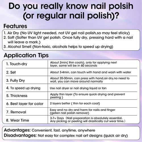 GELLEN Clear Nail Polish Top Coat, High Gloss Shine Top Coat Quick Air Dry UV-Resistant, Long Wear and Scratch Resistant, Chip Resistant, Protects Color & Nails, Non UV Gel, Hema Free, Non-toxic
