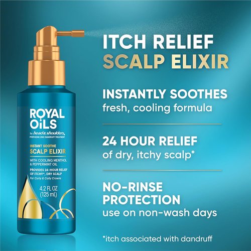 Head & Shoulders Royal Oils Scalp Elixir Treatment - Cooling Menthol & Peppermint Oil for Instant Hydration | 4.2 fl oz