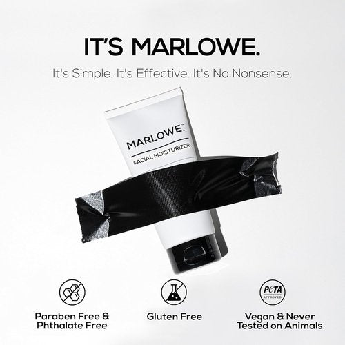 Marlowe. No. 123 Facial Moisturizer for Men - Hydrating Daily Lotion with Aloe Vera & Green Tea, 6 oz