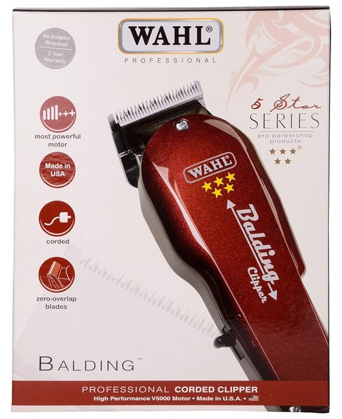 5 Star Balding Clipper - Precision Cutting - Model #8110 - Vibrant Red