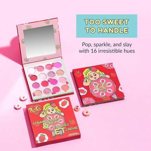 KimChiChic Beauty Donut Collection Eyeshadow Palette - 16 Versatile Matte & Glitter Shades for Day to Night Looks, Cruelty-Free