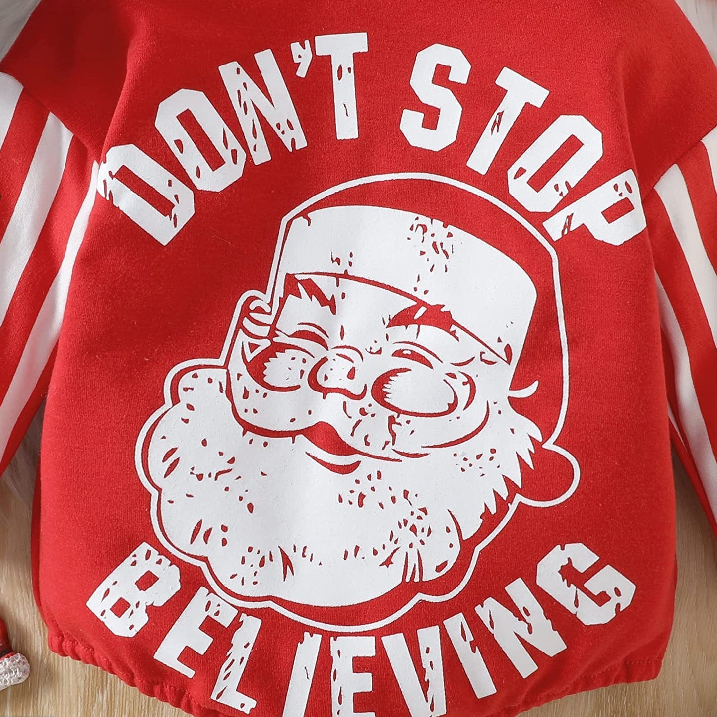 DOSYZTO Baby Boy Girl 1st Christmas Outfit Long Sleeves Santa Clause Print Sweatshirt Romper Red Sweater Fall Jumpsuit (Red Santa Clause Romper,12-18 Months)