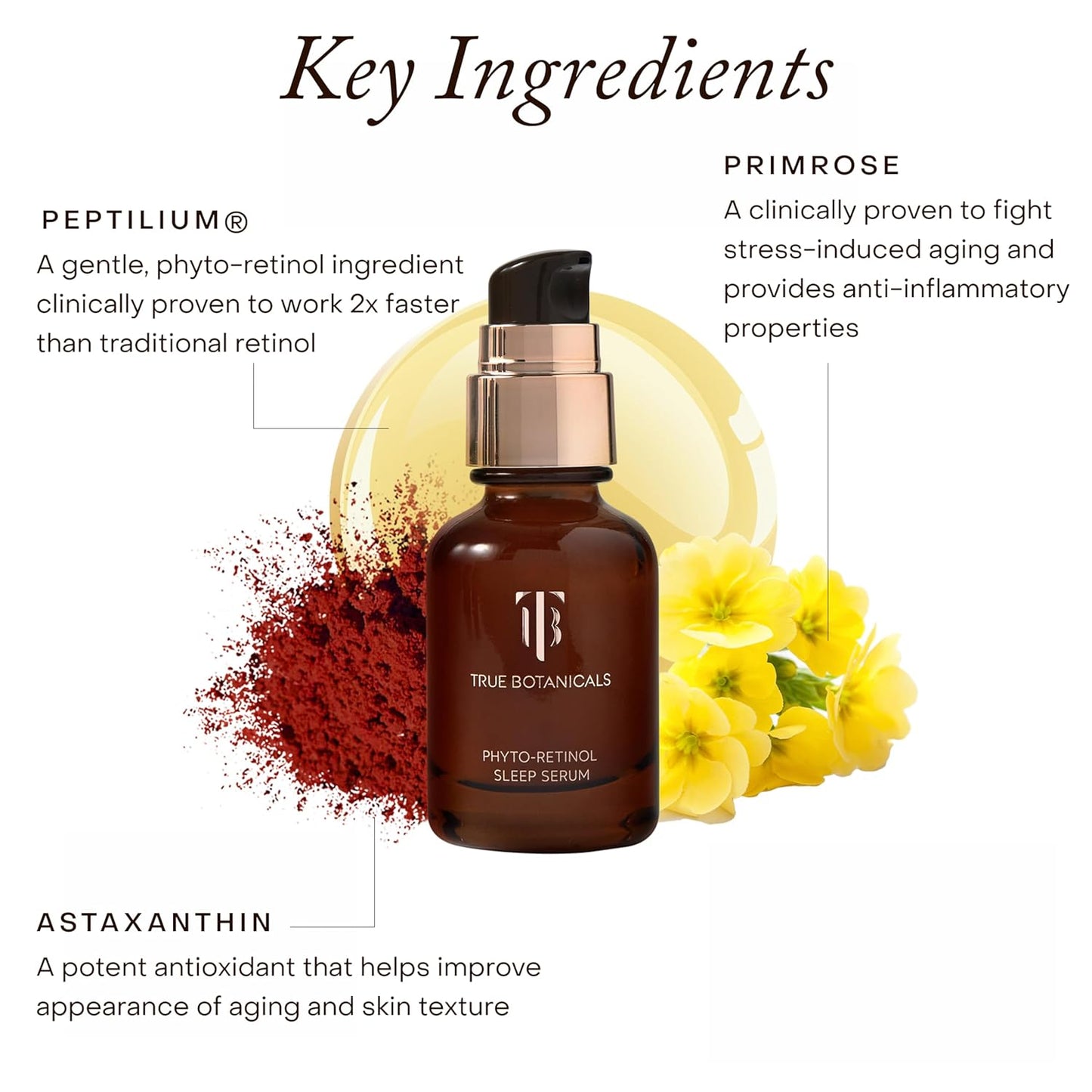 True Botanicals Phyto Retinol Sleep Serum - Nightly Anti-Aging Formula | Reduces Fine Lines & Wrinkles | 1 fl oz | 30 ml