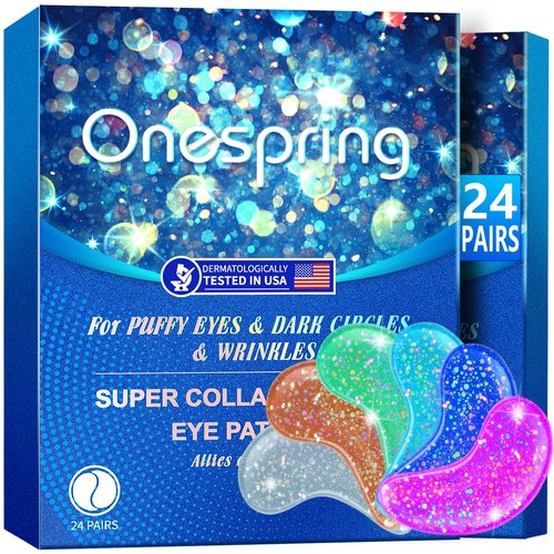Regine Switzerland Eye Gel Pads - Natural Collagen Under Eye Patches for Puffiness & Dark Circles (24 Pairs)