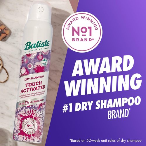 Batiste Touch Activated Dry Shampoo - 24-Hour Freshness & Oil Absorption | 3.81 Oz