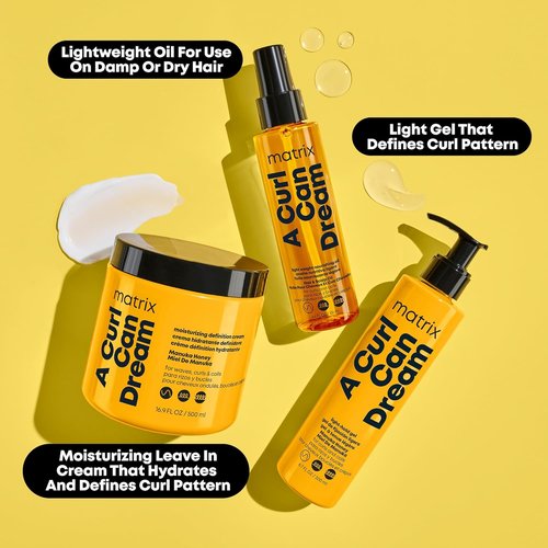 Matrix A Curl Can Dream Hair & Scalp Oil - Lightweight Frizz Control with Manuka Honey, 4.4 Fl Oz