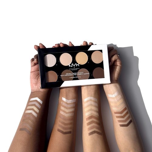 NYX PROFESSIONAL MAKEUP Highlight & Contour Pro Palette - Versatile Shades for Flawless Definition