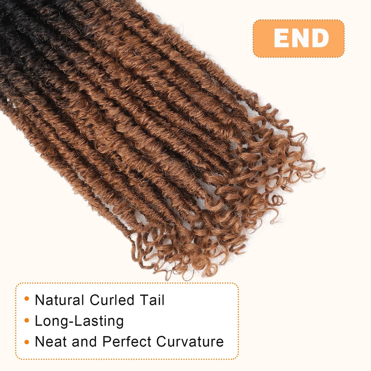 Mychanson Goddess Locs Crochet Hair,20 Inch 6 Packs Faux Pre Looped Locs Crochet Hair with Curly Ends Soft Distressed Locs Crochet Hair Extensions for Women-Brown 30#