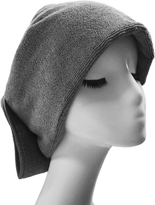 POLYTE Microfiber Hair Drying Towel - Quick Dry, Lint-Free, 20 x 40 in, 2 Pack | Dark Gray