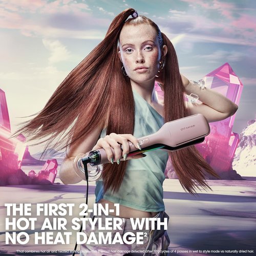 GHD Duet Style - 2-in-1 Flat Iron Hair Straightener & Dryer | Effortless Styling with No Heat Damage | Enhanced Shine