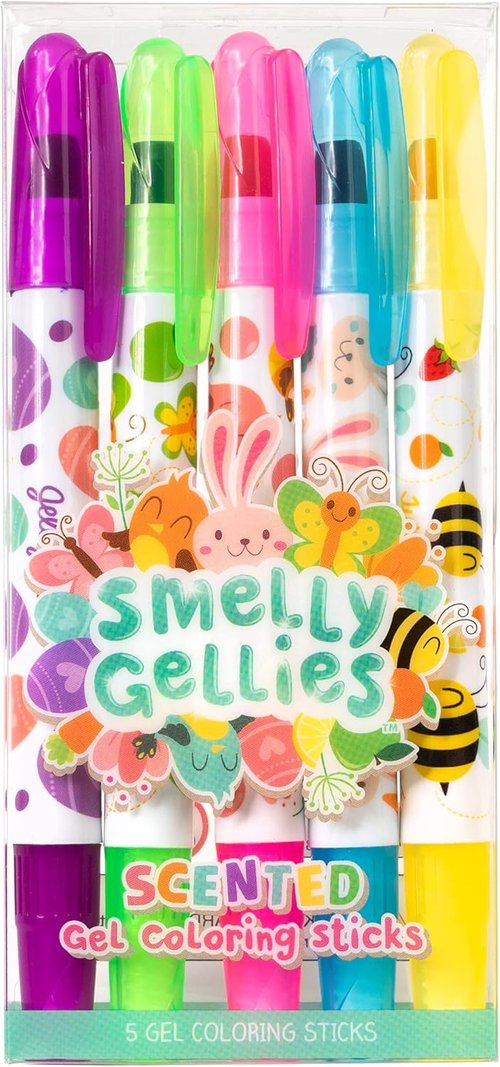 Scentco Smelly Gellies - Patented Gourmet Scented Gel Coloring Sticks | 5 Count - Perfect Gifts for Kids
