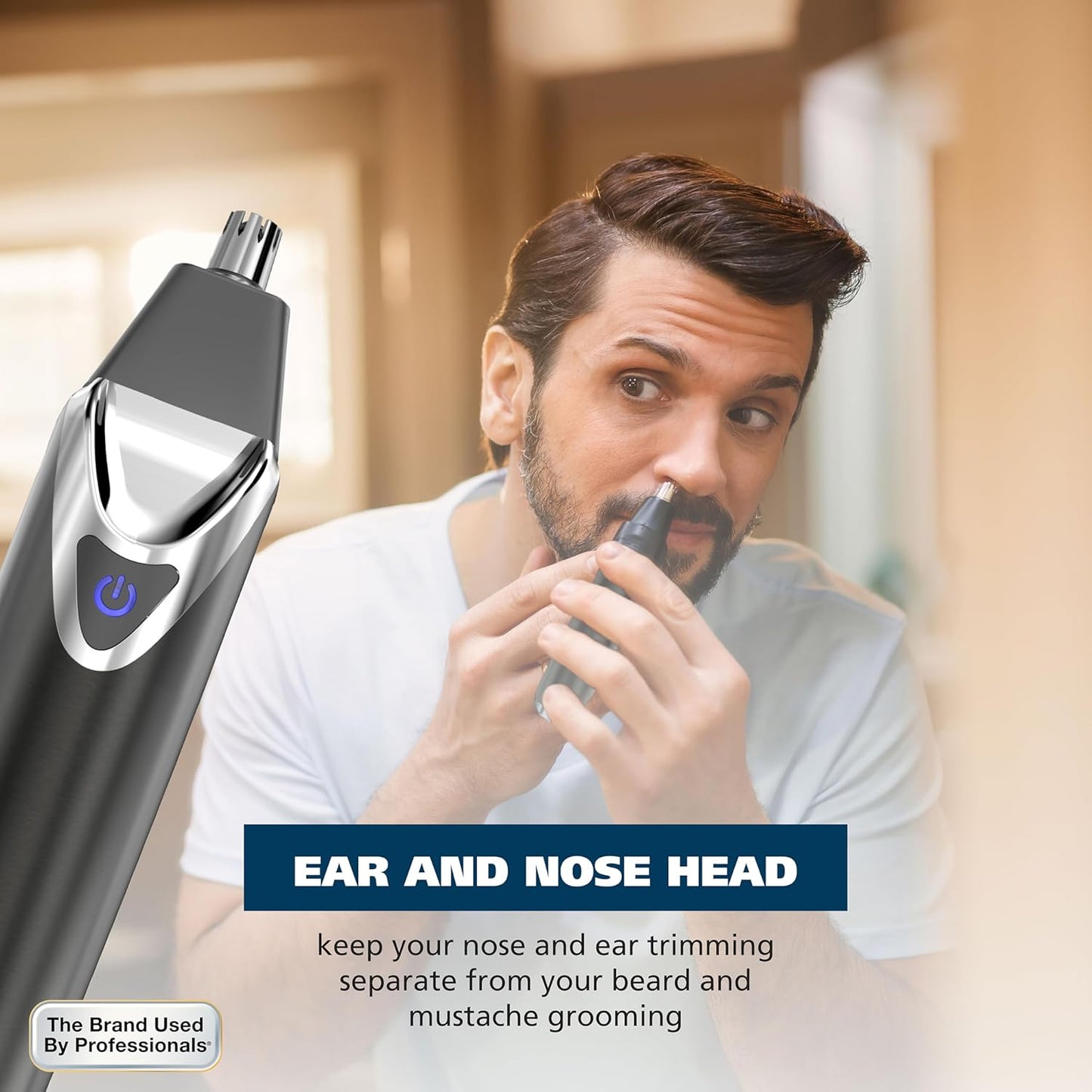 Wahl USA Stainless Steel Beard Trimmer - Lithium Ion 2.0+ Rechargeable Grooming Kit for Men | Model 9864